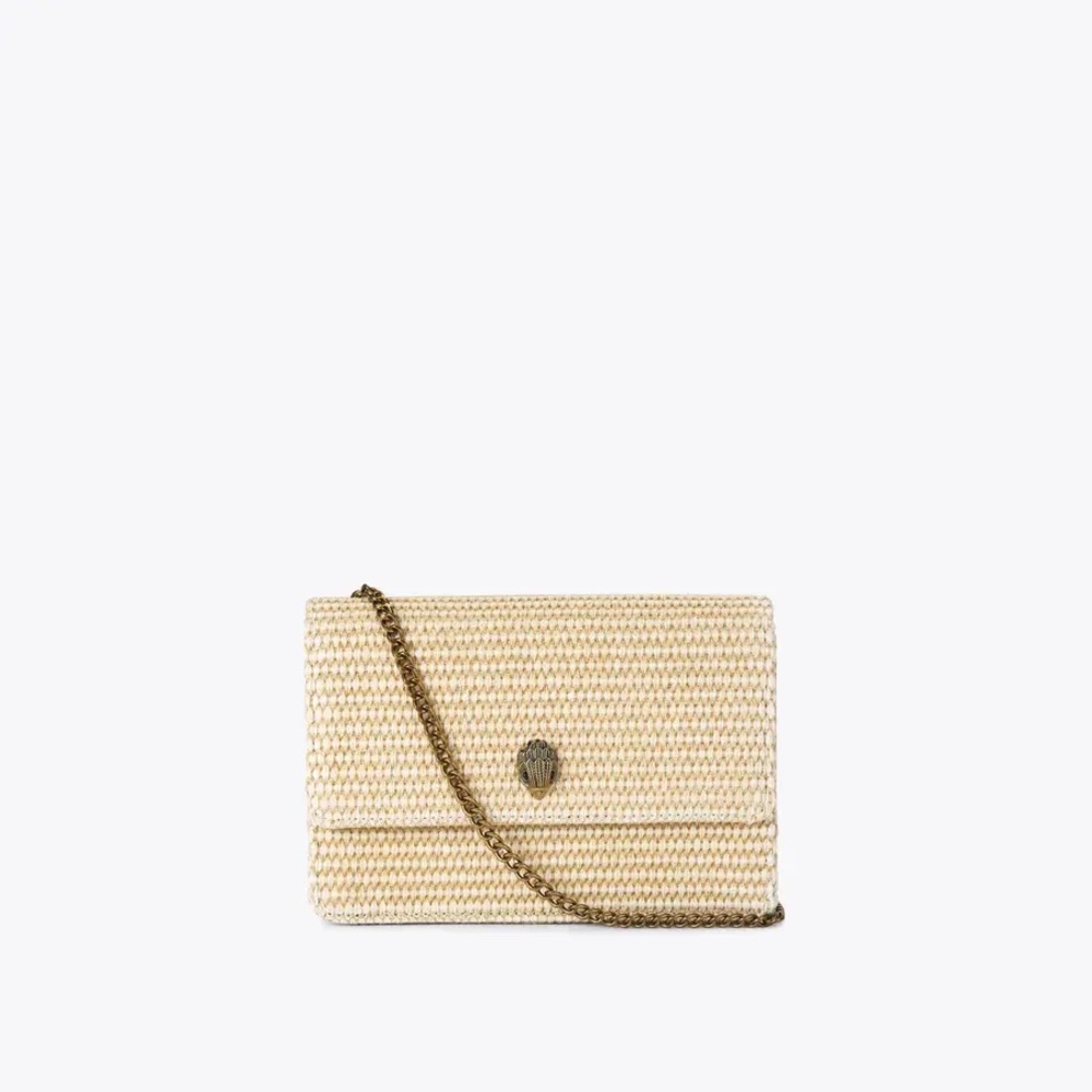 Elegant Cream Woven Clutch